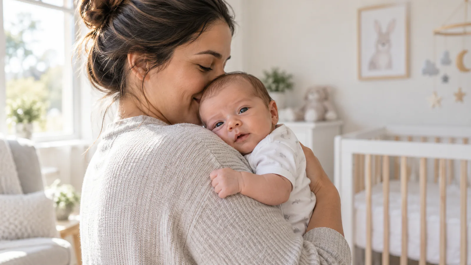 Forelder som holder en baby