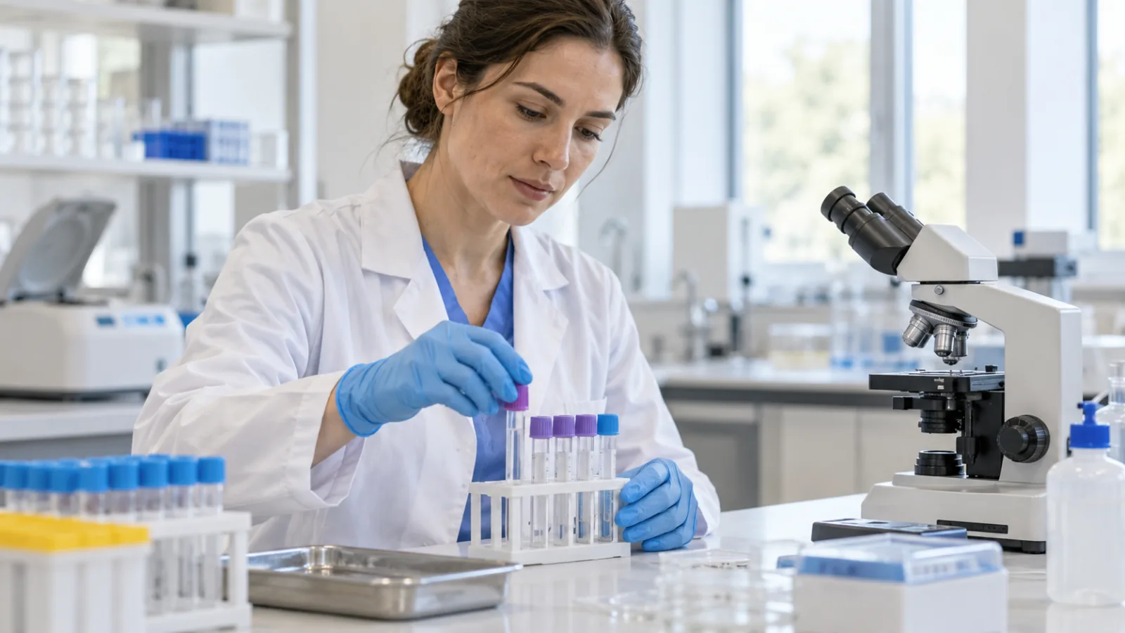 Blodprøve i laboratoriet