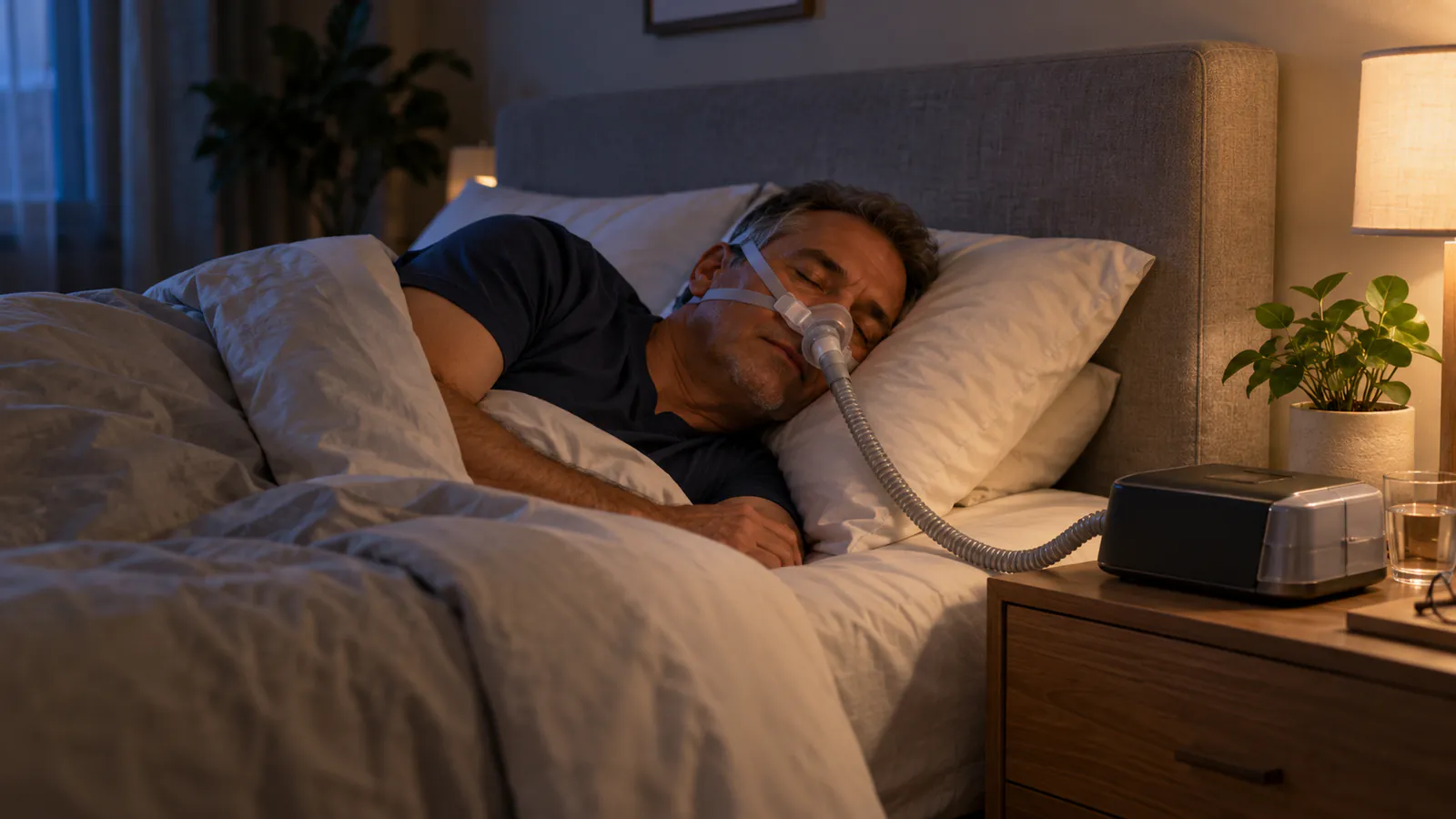 CPAP-apparat med maske
