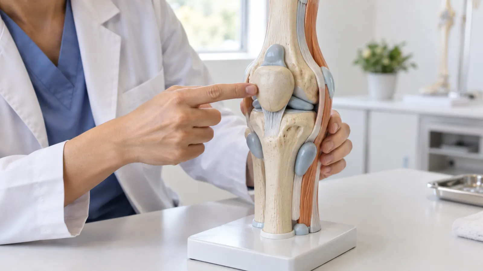 Anatomisk modell av knäleden