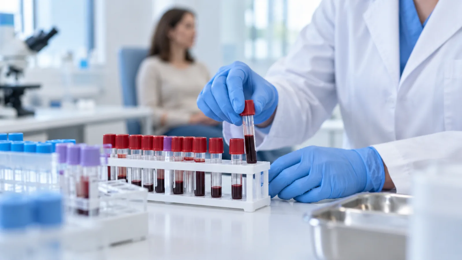 Bloedbuisjes in een laboratorium